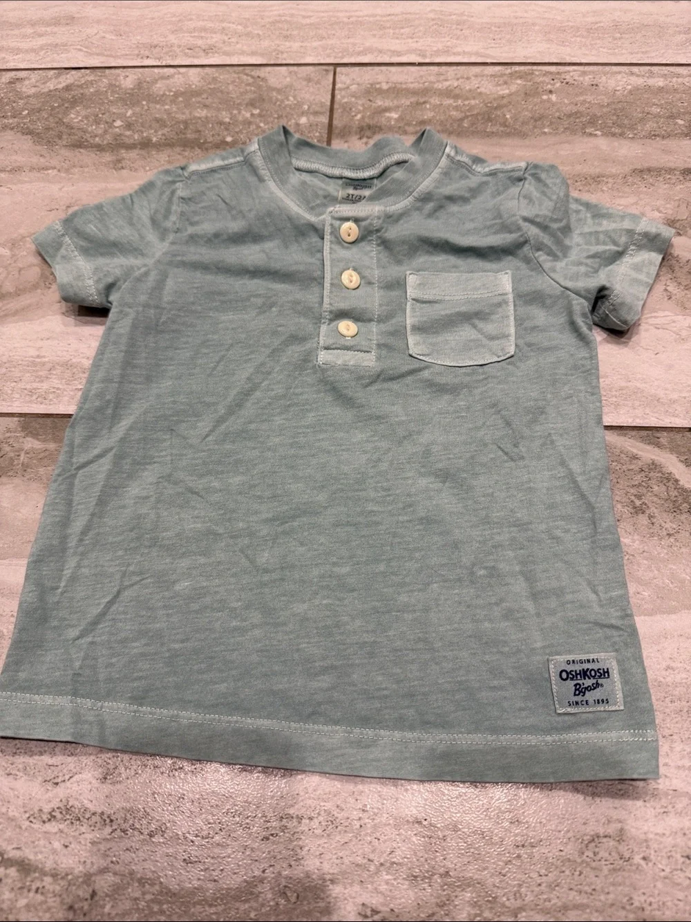 OshKosh B'gosh Mint Green Short-Sleeve Henley Tee